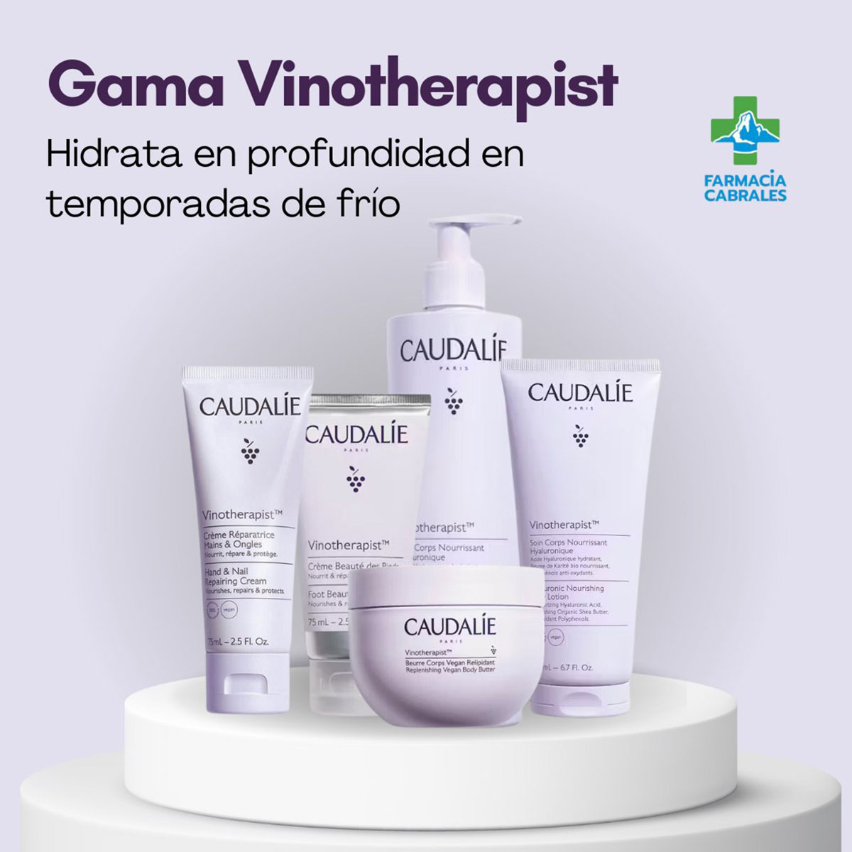 Vinotherapist de Caudalie en Farmacia Cabrales